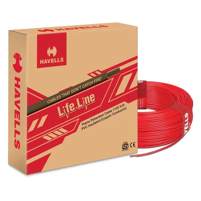 Havells HAVELLS 1.5 SQMM FR COPPER 180 MTR WIRE - Red