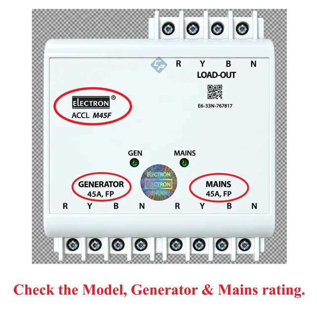 Electron FP 45A Mixed load ACCL M45F - Automatic Changeover & Current Limiter