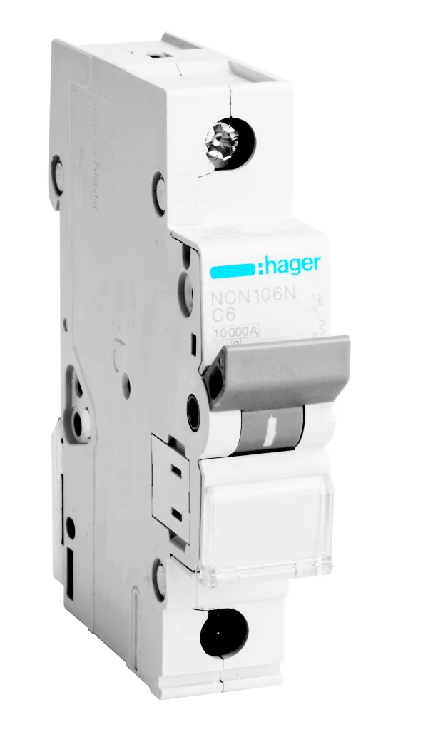 Hager 6A SP MCB 'D' Curve Hager - 6A - NDN106N