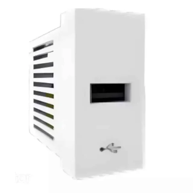 Hager USB Charging Socket White - WSNDS61