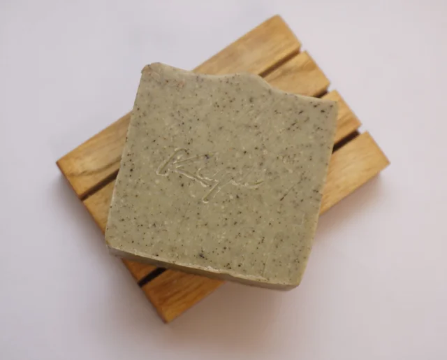 NEEM & GREEN TEA SOAP WITH TEA TREE & TULSI ESSENTIAL OIL - 120g