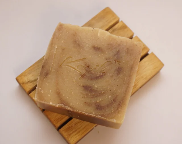 TURMERIC SOAP WITH GHEE & SANDALWOOD ESSSENTIAL OIL - 120g