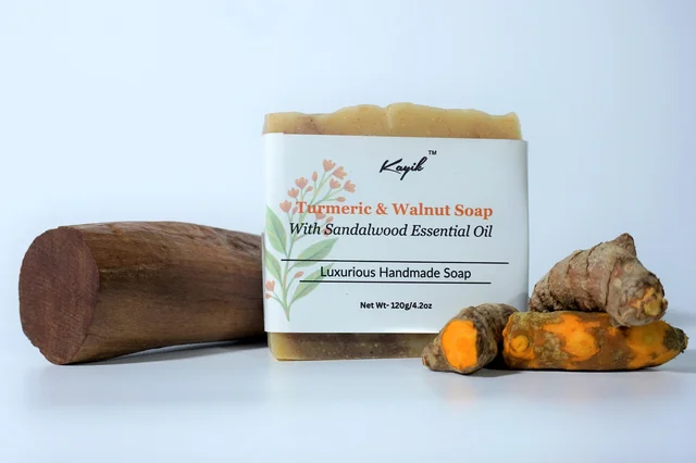 TURMERIC SOAP WITH GHEE & SANDALWOOD ESSSENTIAL OIL - 120g