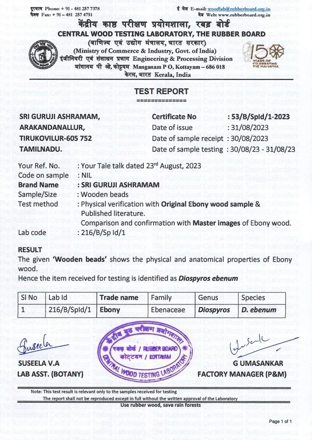 Original Karungali Mala 8MM with certificate -