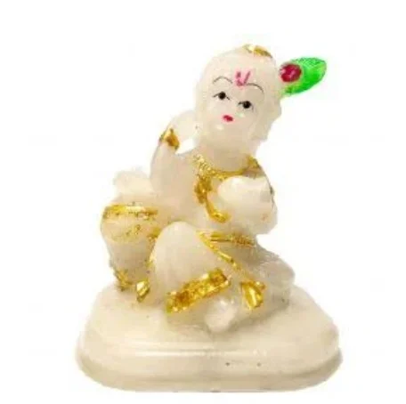 Night Glowing Bala Krishna in Dark for home and Car Decor-9cm - 🔴 Prepaid Only