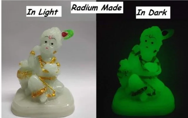 Night Glowing Bala Krishna in Dark for home and Car Decor-9cm - 🔴 Prepaid Only