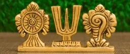 Balaji Shankh Chakra Namah Gold Plating - 3inch - 🔴 Prepaid Only