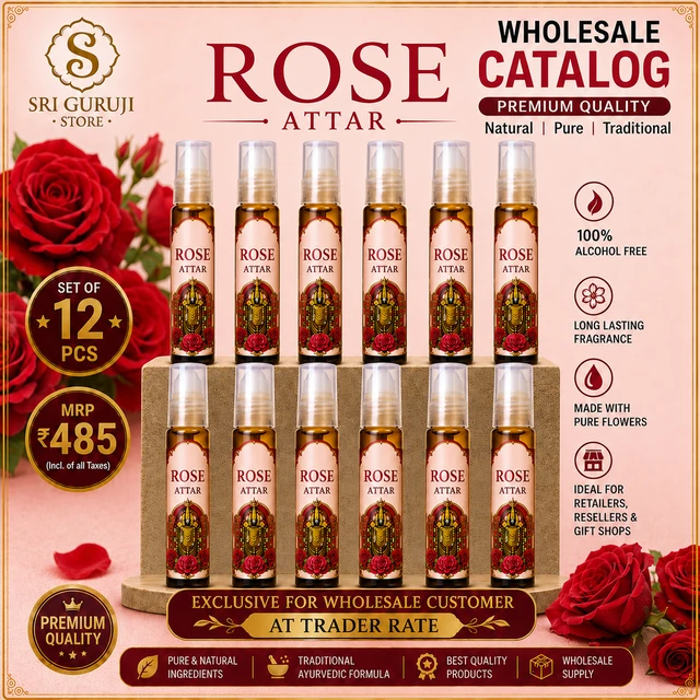 Rose Attar Roll on-12 Pcs