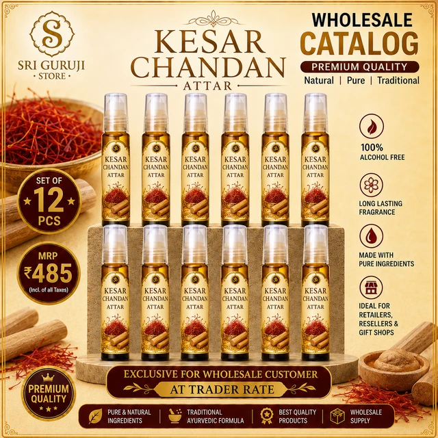 Kesar Chandan attar Roll on-12pcs