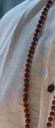 Original Himalaya Rudraksh Mala - 5 faces (8mm) with Certificate - 🔴 Prepaid Only