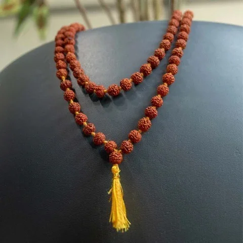 Original Himalaya Rudraksh Mala - 5 faces (8mm) with Certificate - 🔴 Prepaid Only