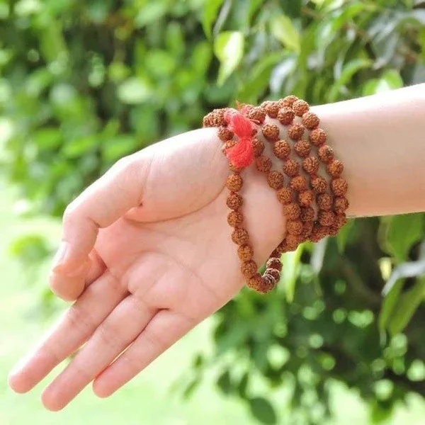 Original Himalaya Rudraksh Mala - 5 faces (8mm) with Certificate - 🔴 Prepaid Only