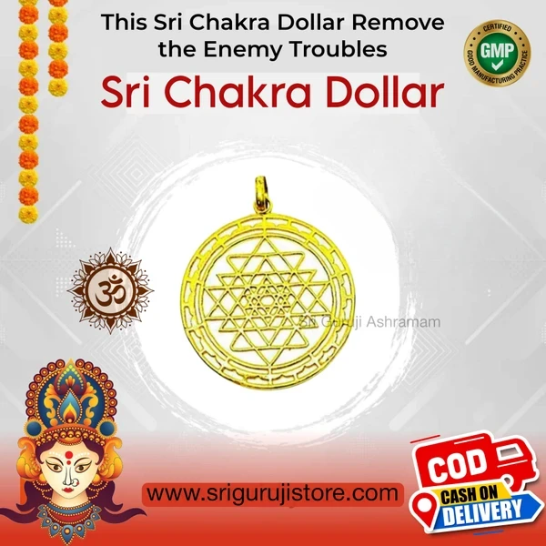 Sri Chakra Dollar for Men and Women ( 3 Cms) - 3 Cms 🔴 Prepaid Only