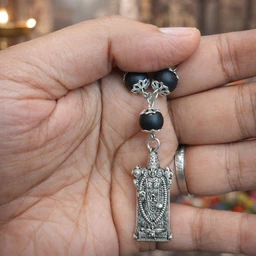 Karungali mala- German Silver with Balaji Pendant