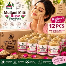 Multani Mitti with Rose - 100gram ( Pack of 12 Pcs )