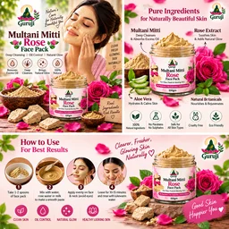 Multani Mitti with Rose - 100gram ( Pack of 12 Pcs )
