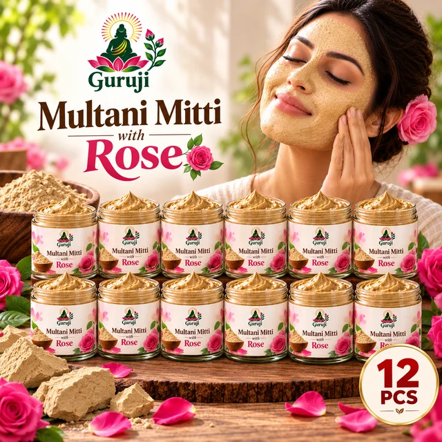Multani Mitti with Rose - 100gram ( Pack of 12 Pcs )