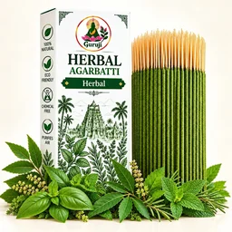 Guruji Herbal Agarbatti (Herbal Flavour) - Natural Incense Sticks - 1kg
