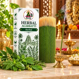 Guruji Herbal Agarbatti (Herbal Flavour) - Natural Incense Sticks - 1kg