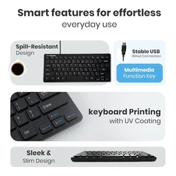 Lapcare LAPCARE D-Lite Black Mini Wired Keyboard