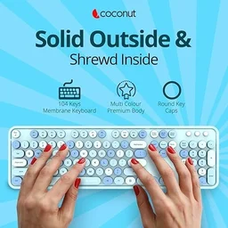 Coconut Retro Combo Wireless Keyboard & Mouse
