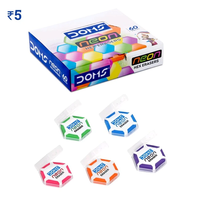F45 Doms Hex Eraser ₹5 (12 Pcs)