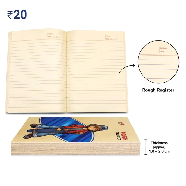 F58 Yellow पीला रजिस्टर ₹20 (6 Pcs)