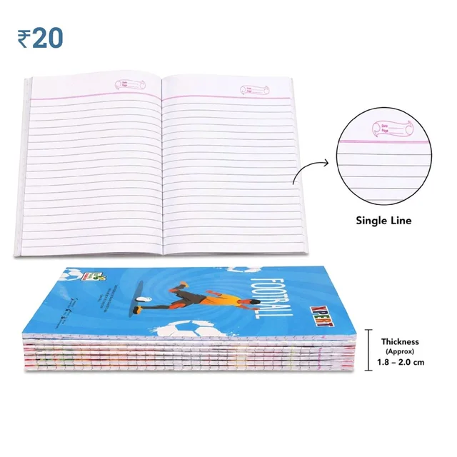F61 White सफेद रजिस्टर ₹20 (6 Pcs)