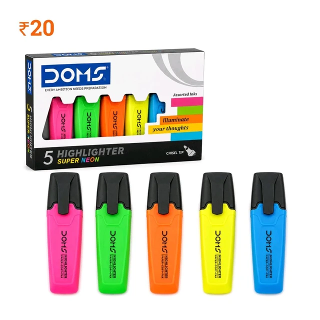 E78 DS Neon Highlighter ₹20 (5 Pcs)