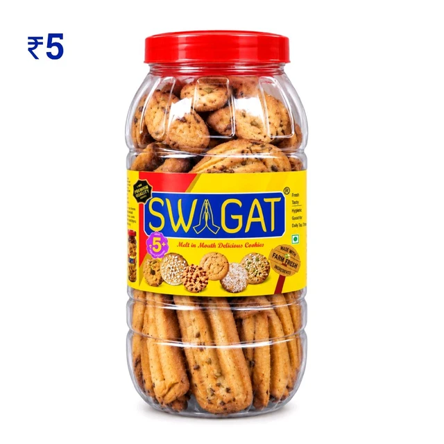 E72 Biscuits Jar ₹5 (45 Pcs)