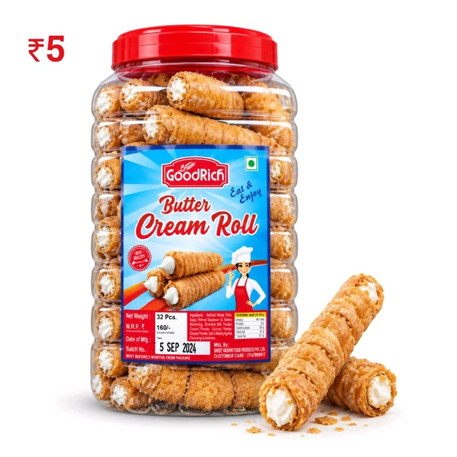 F11 Cream Roll ₹5 (32 Pcs)