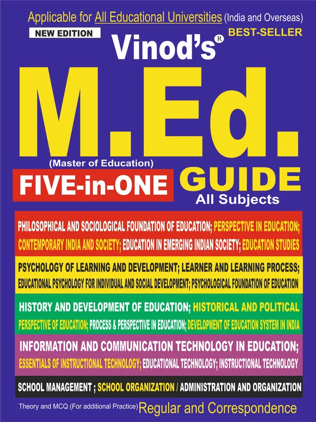 Vinod M.Ed. GUIDE (Five in One) - Prof. Sunita Chawla, Dr. Walia, Dr. Sudesh Deshpande, Dr. Ajit V. Kumar