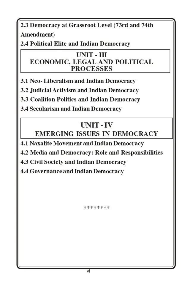 Vinod JAMMU B.A. 3rd Sem - Functioning of Indian Democracy (Understanding Indian Democracy) Codes: UMJPST 303, UMIPST 304 (As Per JAMMU UNIVERSITY Under NEP 2020) - VINOD PUBLICATIONS ; CALL 9218-21-9218 - 978-93-95505-71-0, Jahangeer Ahmad Bhat, Murtaza Ahmed, Zain Bin Hussain Batt