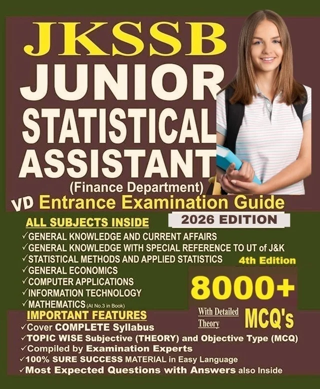 Vinod JKSSB JUNIOR STATISTICAL ASSISTANT (2026 Edition) - Prof. Vikas Sabharwal, Dr. Rajni Jagga