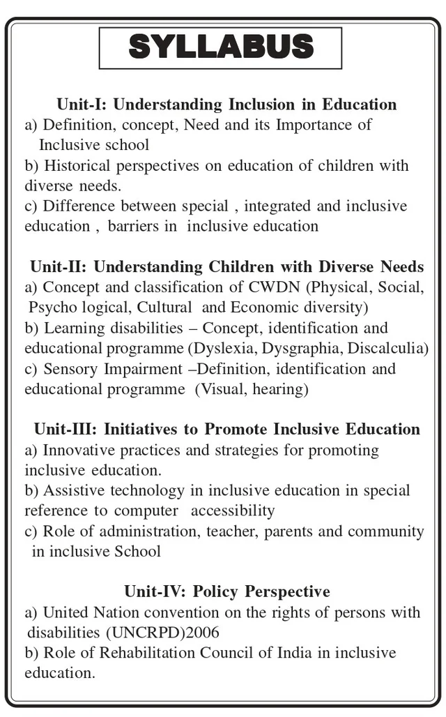 Vinod Inclusive Education B.Ed. Sem-4 P.U, English Medium - 978-81-969592-8-9, Dr. Neetu Upveja, Dr. Raj Dulari Makhecha