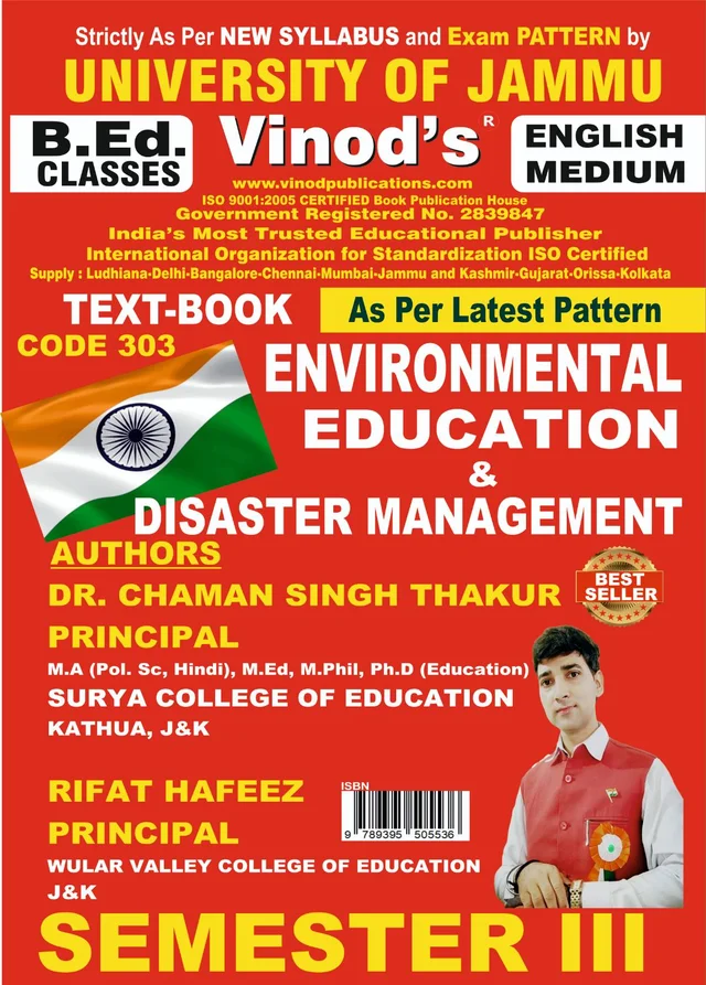Vinod 301 (E) 1. CODE 303 Environment Education and Disaster Management (English Medium) Semester - 3 Book ; CALL 9218-21-9218