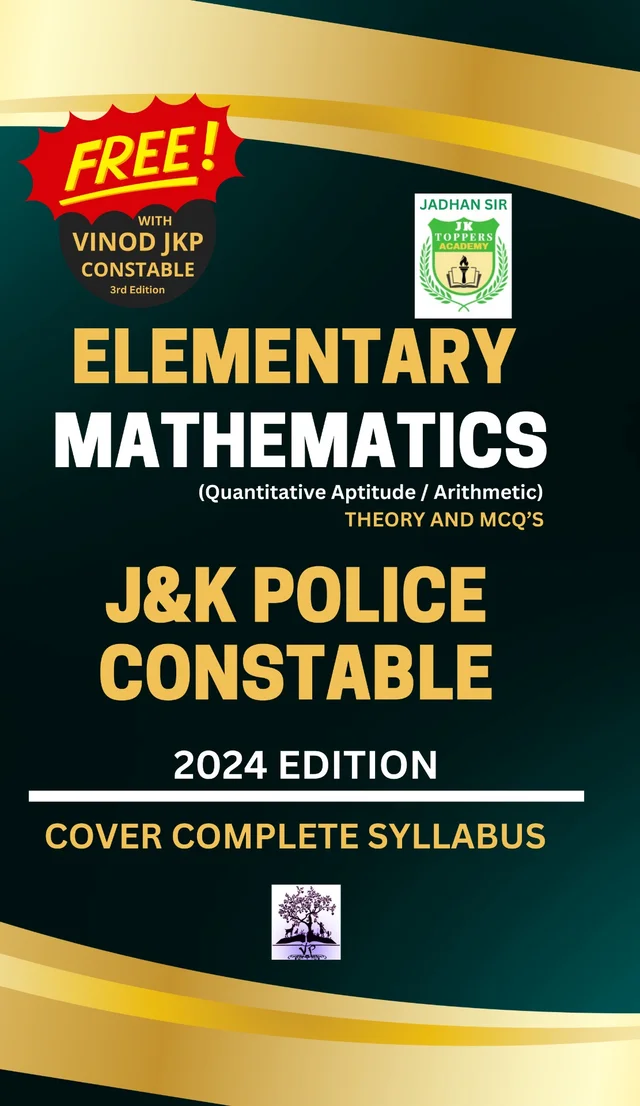 Vinod J&K POLICE CONSTABLE (4002 Vacancies) Entrance Examination Guide (9700+ MCQ's with THEORY) 2024 Edition ; COVER COMPLETE SYLLABUS (Also 20 PRACTICE EXERCISE SETS) 3rd Edition - Vinod Publications - Dr. Hari Kishan, JK Topper Academy (Jadhan Sir)