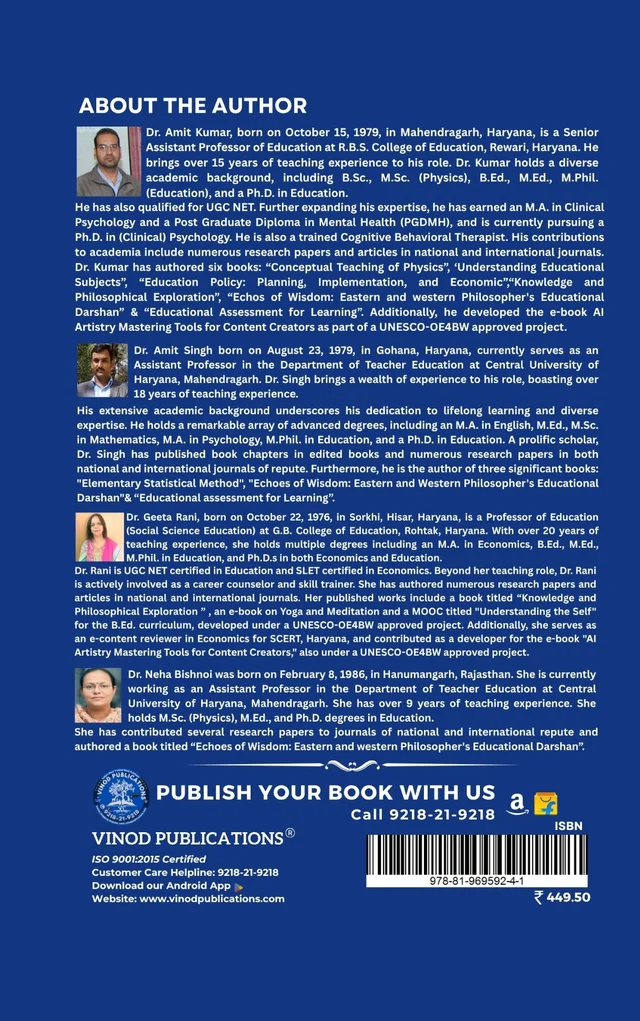 Vinod GENDER EDUCATION (As per NEP 2020 A resource book for B.Ed., ITEP and M.Ed. Program) - 978-81-969592-4-1, Dr. Geeta Rani, Dr. Amit Kumar, Dr. Amit Singh, Dr. Neha Bishnoi
