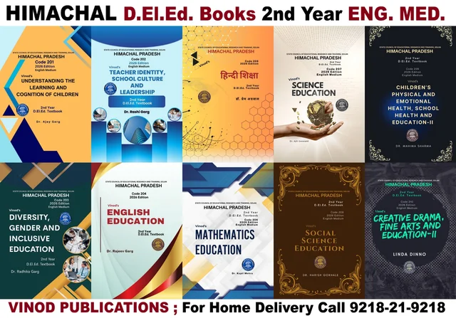 Vinod Himachal D.El.Ed. / JBT / ETT Books 2nd Year (English Medium) COMPLETE SET - 2026 Edition ; CALL 9218-21-9218 - Dr. Rajeev Garg Dr. Kapil, Dr. Ajay Dr. Rashi डॉ. मीनू, Dr. Ajit Dr. Mahima Dr. Radhika, Dr. Harish Gokhale, Linda Dinno