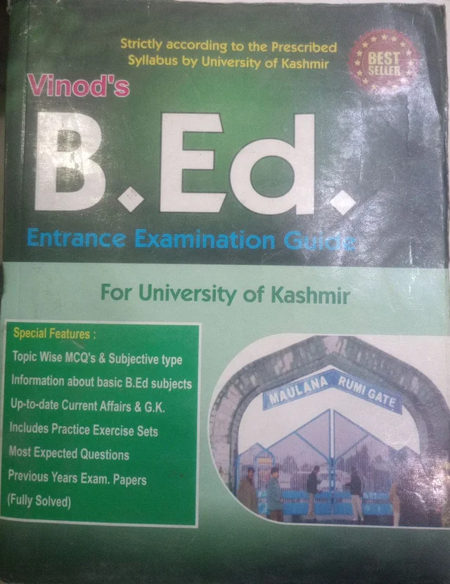 B.Ed Entrance Examination Guide (University Of Kashmir) English Medium