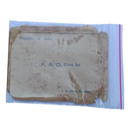 1970 FAO Coins Set - 10 Rupees & 20 Paise Coins - Food For All