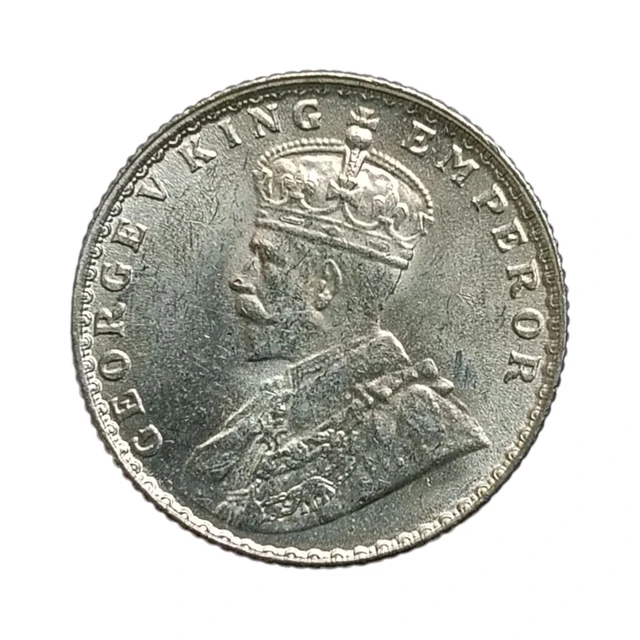 1928 1/4 Rupee Silver Coin - George 5th King - GEM UNC 💎 - Scarce Coin