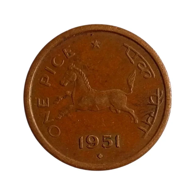 One Pice - Galloping Horse - 1 Pice Coin - Government of India 