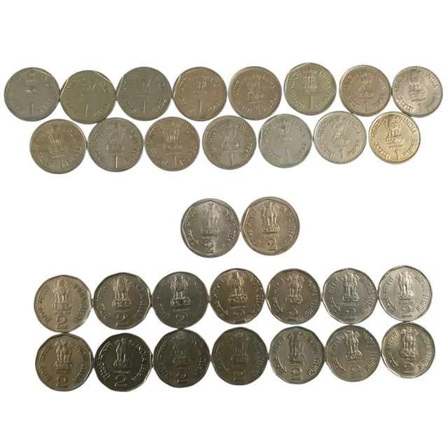 XF+ Condition Set of 31 Commemorative Coins - 1 & 2 Rupees (Cu-Ni)