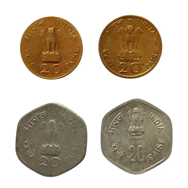 20 Paise Full Set of 4 Commemorative Coins