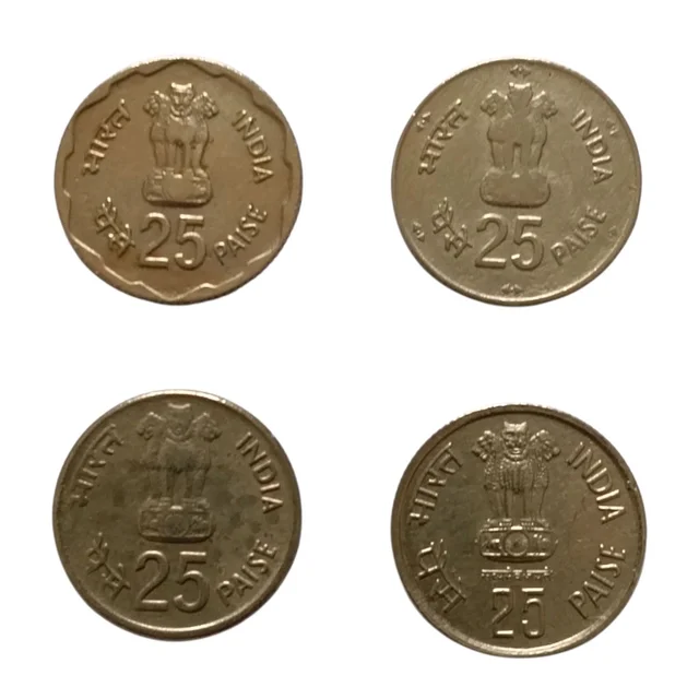 25 Paise Full Set of 4 Commemorative Coins