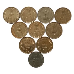 50 Paise Full Set of 10 Commemorative Coins