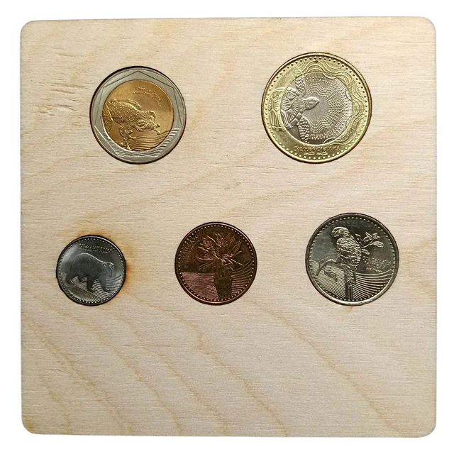 2018 - 2023 Colombia Coins - Wooden Display Set