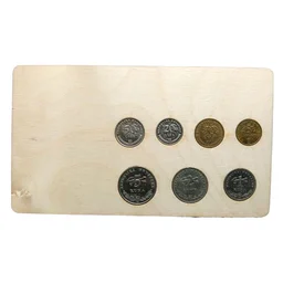1993 - 2021 Republic of Croatia Coins - Wooden Display Set