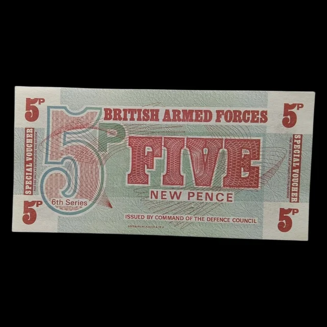 1972 British Armed Forces 5 Pence - Military voucher 